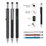 A6520 Promosyon Metal Su Terazili - Tornavidalı Touchpen Mühendis Kalem
