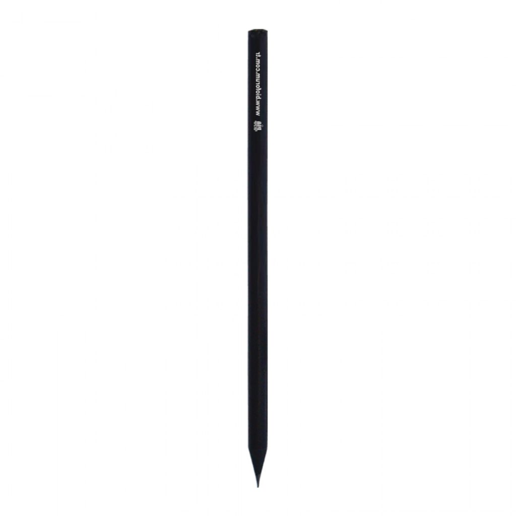 A5640 Promosyon Natural Siyah Yuvarlak Kurşun Kalem (Ahşap Gövde)