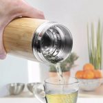 A53160 Promosyon Bambu Çelik Termos / 500 ml