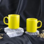 SARI MAT SİLİNDİR PROMOSYON KUPA BARDAK