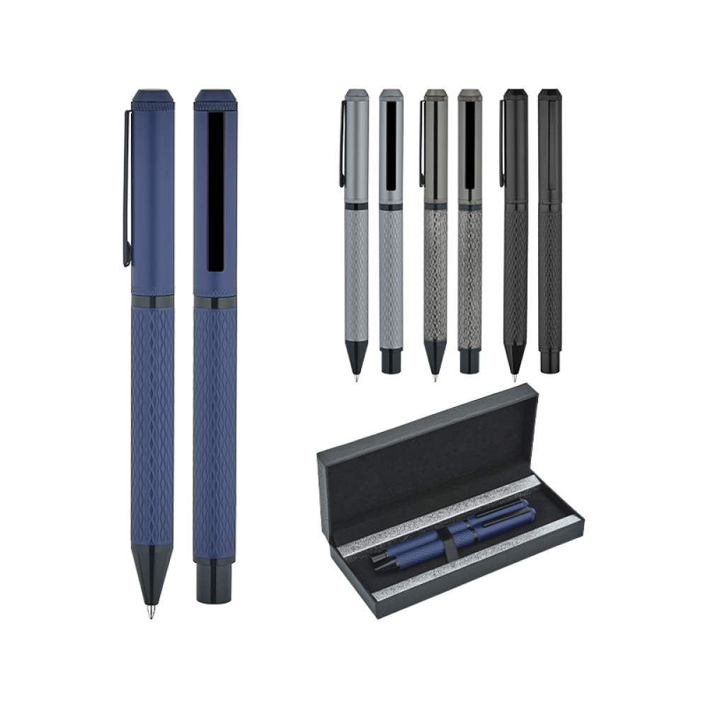 A12540-RT Promosyon Metal Roller & Tükenmez Kalem Seti